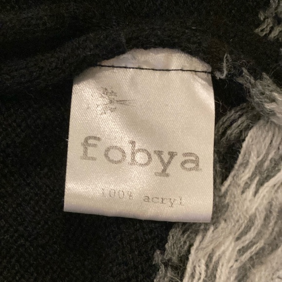 Turtleneck sweater dress - black fair isle print - S/M - Picture 3 of 6